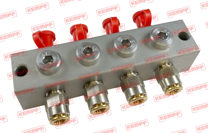 147725 Kempf Nippelblock 4-fach Stahl 180° montiert